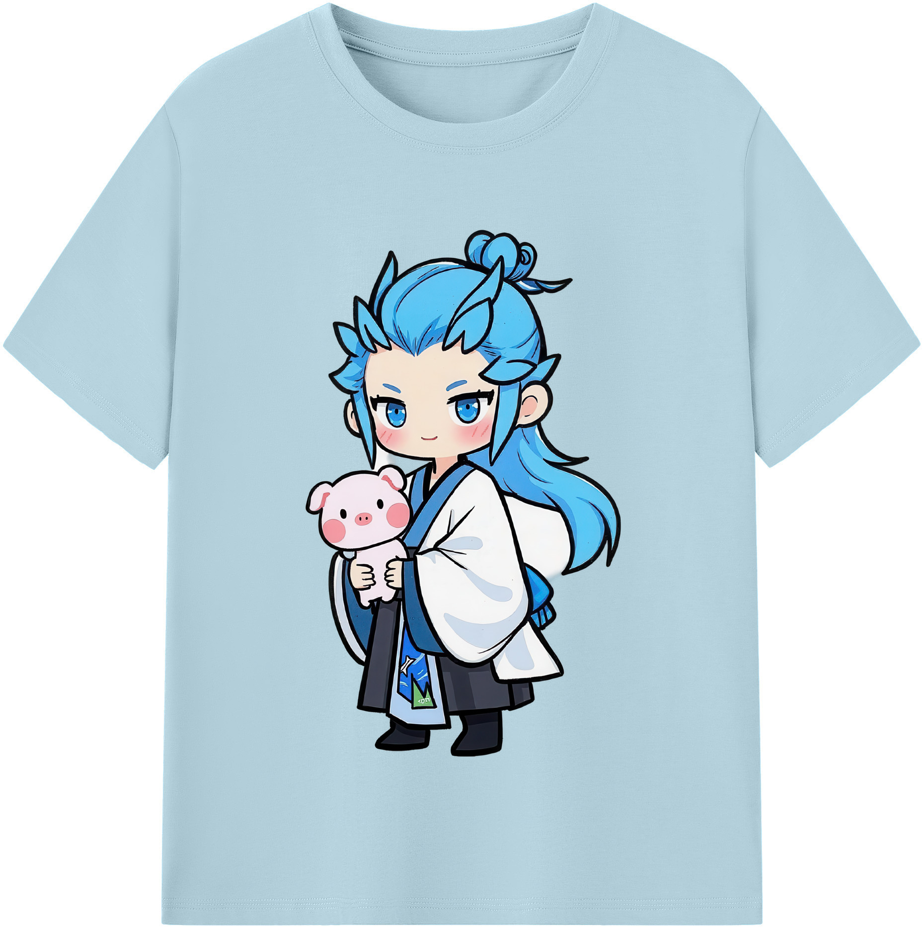 （画像用） Ne Zha 2 ナタ 魔童の大暴れ 綿100％半袖Tシャツ（フロントプリント）